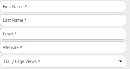 form to fill when requesting a demo with AdNgin