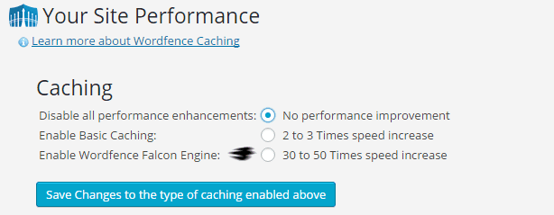 Site Performance option with Wordfence Security plugin